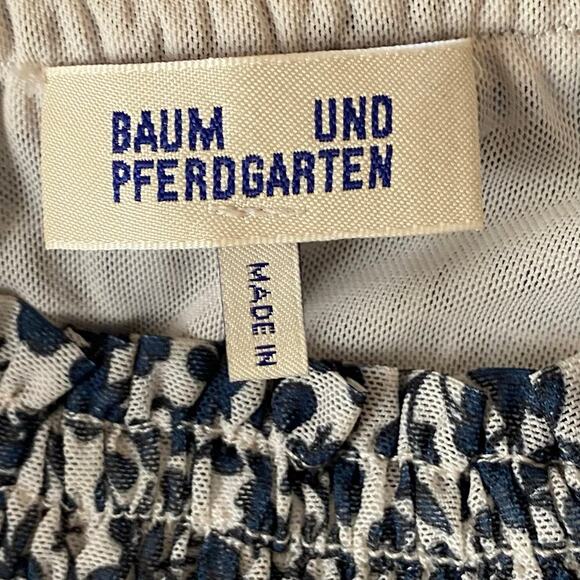 BAUM UND PFERDGARTEN Judith Floral Print Smocked Midi Dress Ink Blue, Medium - Picture 7 of 16